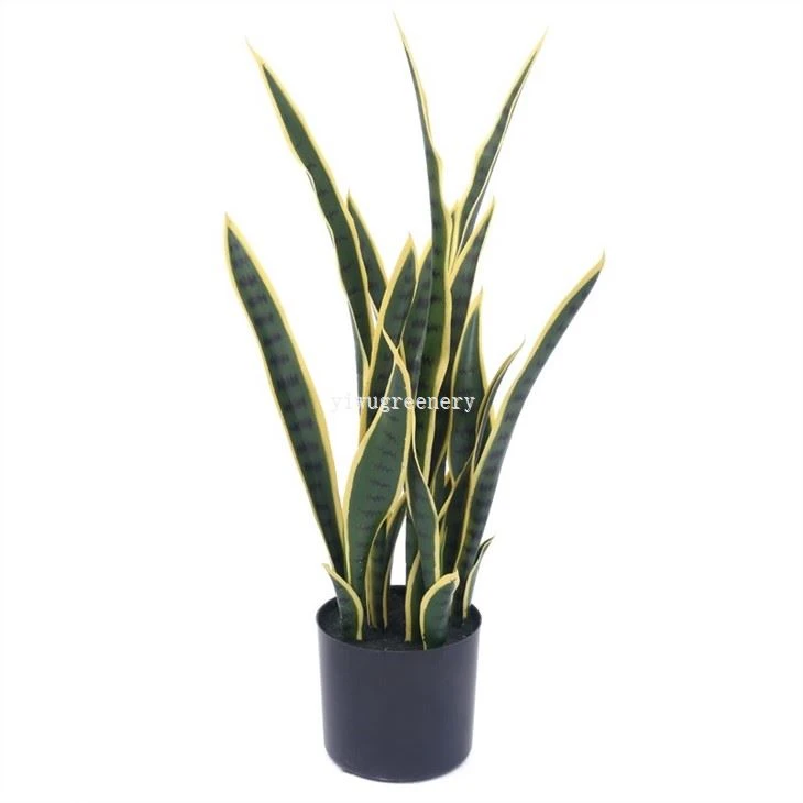 faux snake plant in pot